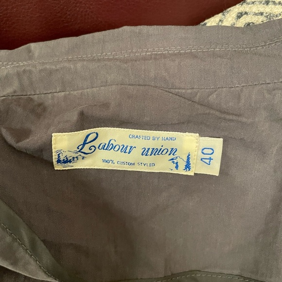 Labour Union hand crafted salt shrinking cotton blazer in grey, three button - Picture 2 of 4